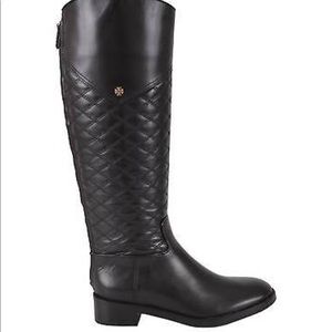 TORY BURCH CLAREMONT BLACK RIDING BOOTS 9.5 W